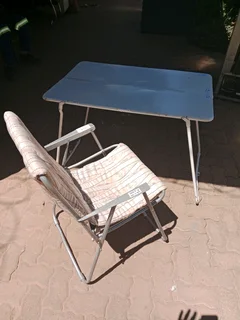 Fold up Table and chair 93Oct25