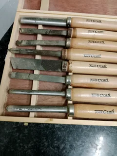 Tork craft wood turning chisel set 8pc. 120Nov25