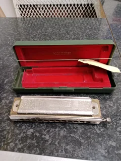 Vintage M .Hohner Harmonica 123Nov25