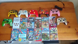 Nintendo switch games and controllers