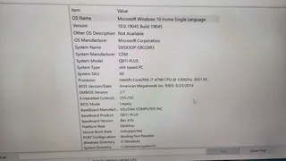 Windows 10 Desktop Pc Intel i7 4790 (4th Gen) 8GB DDR3 RAM