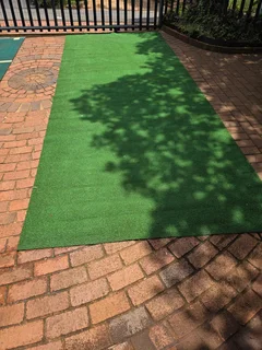 Artificial grass used