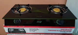 2 plate glass top gas stove