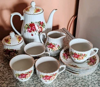 Elegant china english rose tea set