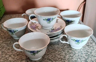 Pacific fine china blue rose tea set