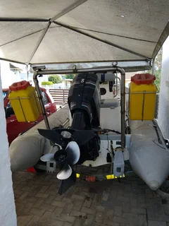 Rubber duck met 90 Mercury enjin