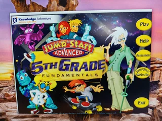 Jump Start 5th Grade Knowledge Adventure CD Games for PC [Cd Rom] Egames age 9 to 11