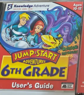 Jump Start 6th Grade Knowledge Adventure CD Games for PC [Cd Rom] Egames age 10 to 12