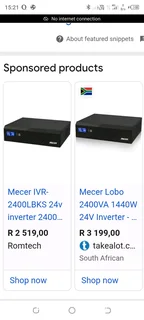 Mecer Inverter 1440W , 24V