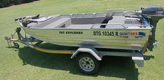 385 Quintrex Explorer with a 15HP Yamaha 2-Stroke Long Shaft Outboard