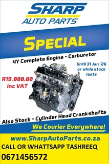 4y 2.2 Engines Brand New Complete