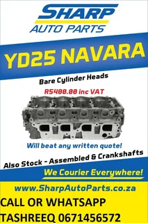 Yd25 2.5 Nissan Navara Brand New Bare Cylinder Heads On Special