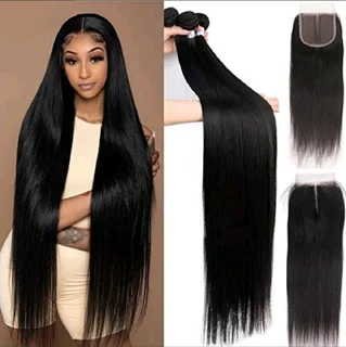 Brazilian Hair 3 Bundles 10 inch plus 4x4 1 way closure 10 inch