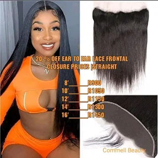 16 inch Ear to ear Lace Frontal 13x4 Closure straight. 12A