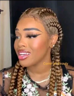 Cornrow Braided Lace Frontal Wig Synthetic With Baby Hair 32inch,  180 Density,
