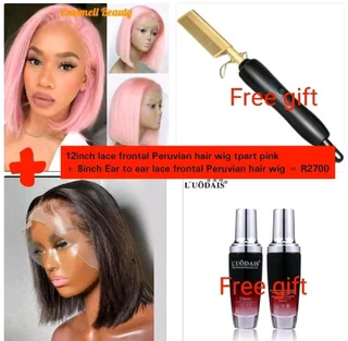 Hair Combo Ear to ear  Peruvian hair wigs. 12A