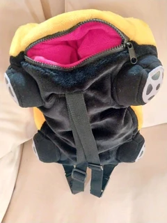 Backpack, MINI, yellow &amp; black, 350x250mm, 160mm zip, ideal for kids.