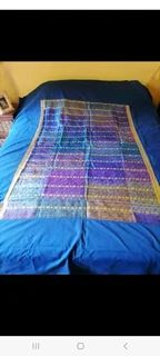Bedspread, double bed, plus 2 pillowcases, blue, brand new , imported from Bali.