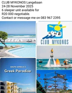 Club Mykonos Langebaan 6 sleeper accommodation