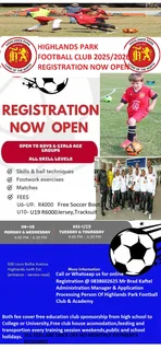 Highlands Park Football Club joining Registration 2025/2026