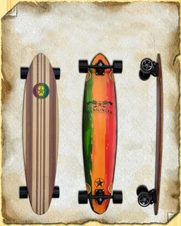 Rasta Gunslinger Longboard