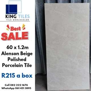 60 x 1.2m alenson beige polished porcelain tile