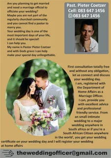 Wedding, marriage officer