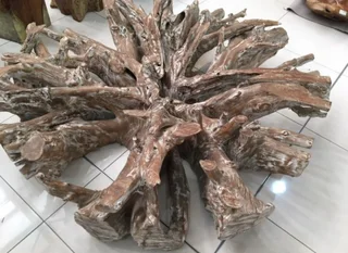 Balinese Teak Whitewashed Coffee Table