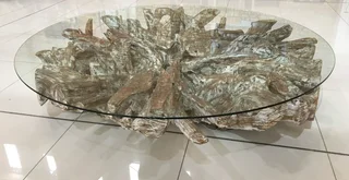 Balinese Teak Whitewashed Coffee Table