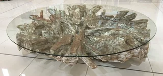 Balinese Teak Whitewashed Coffee Table