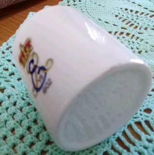 Antique King Edward VII Coronation (1902) Bone China Cup with Lithophane Image