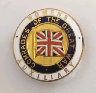 Antique Womens Auxiliary Ww1 Comrades Of The Great War Badge And Armband