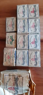 Antique Lion and Protea match boxes