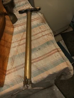 Antique copper foot pump