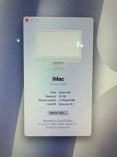 Apple IMac 24’ M4 2024 256GB SSD White (24-Month Warranty)