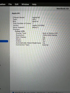 MacBook Air M1 2020 256GB Space grey (24-Month Warranty)