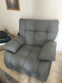 Cream Recliner sofa chair rocking swivel