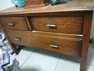 Vintage 3 mirror display cabinet dresser