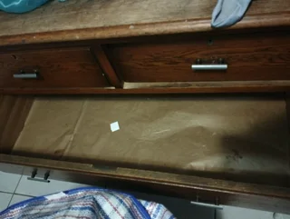 Vintage 3 mirror display cabinet dresser