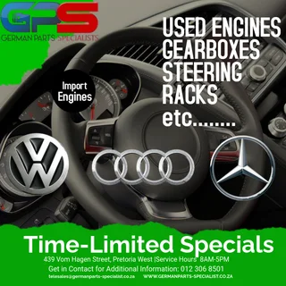 Vw, Audi &amp; Mercedes-benz Import Engines, Gearboxes &amp; Steering Racks Now In Stock