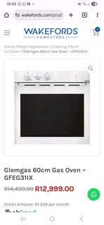 Glem gas 60CM Oven