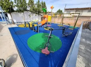 we supply and install wetpour rubberising flooring for bike track, jungle jungle gym, hopscotch