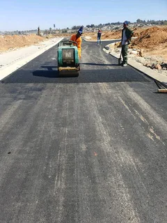 Road asphalt, paving, road markings and tennis courts, slurry seal, drive ways