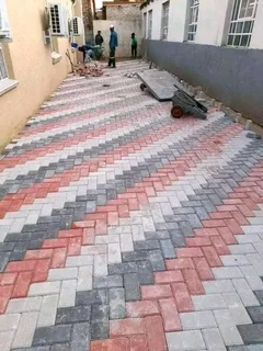 Brick paving and tar surfacing