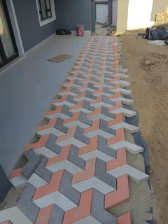 Brick paving and tar surfacing