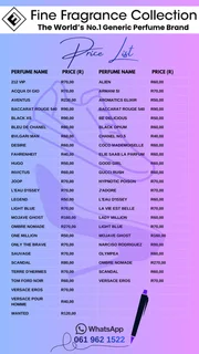 Perfume - Ad posted by Fine Fragrance Collection Agent