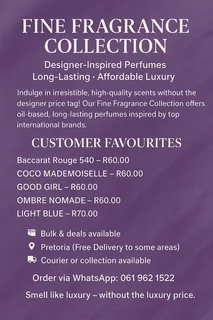 Perfume - Ad posted by Fine Fragrance Collection Agent