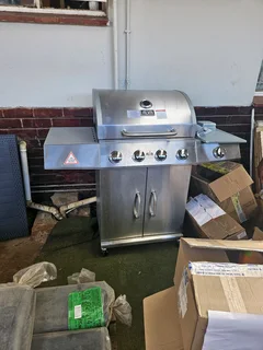 Elva 4 burner braai stand brand new gas braai sliver