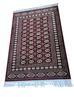 Bukhara Style Machine made made Area Rug