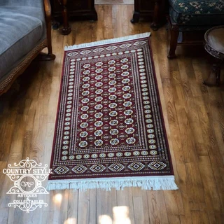 Bukhara Style Machine made made Area Rug